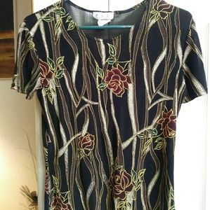 Vintage P.S.E. Beaded Textured Stretch Top